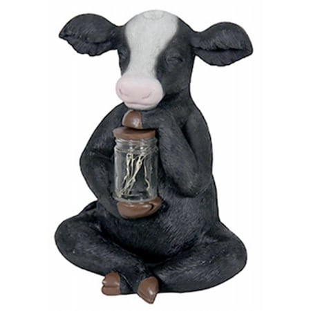 Terasu Garden Supplies Solar Cow with Firefly Jar Statue TE3235147